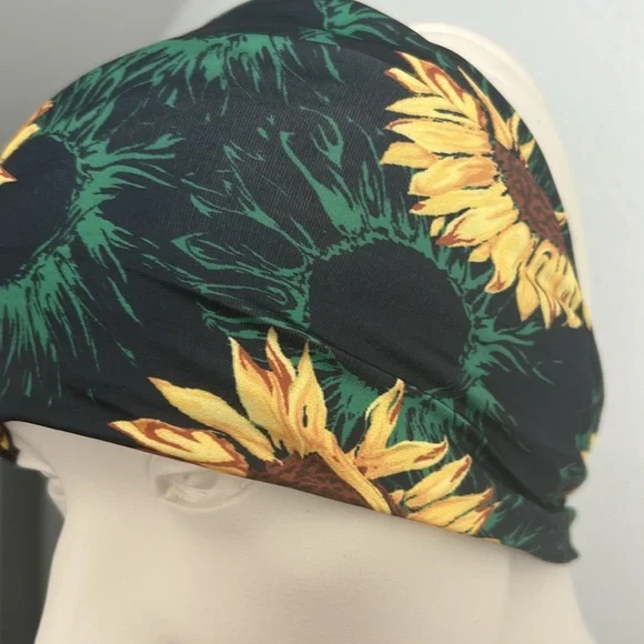Vibrant Sunflower Wide Boho Stretch Headband - Picture 6 of 11